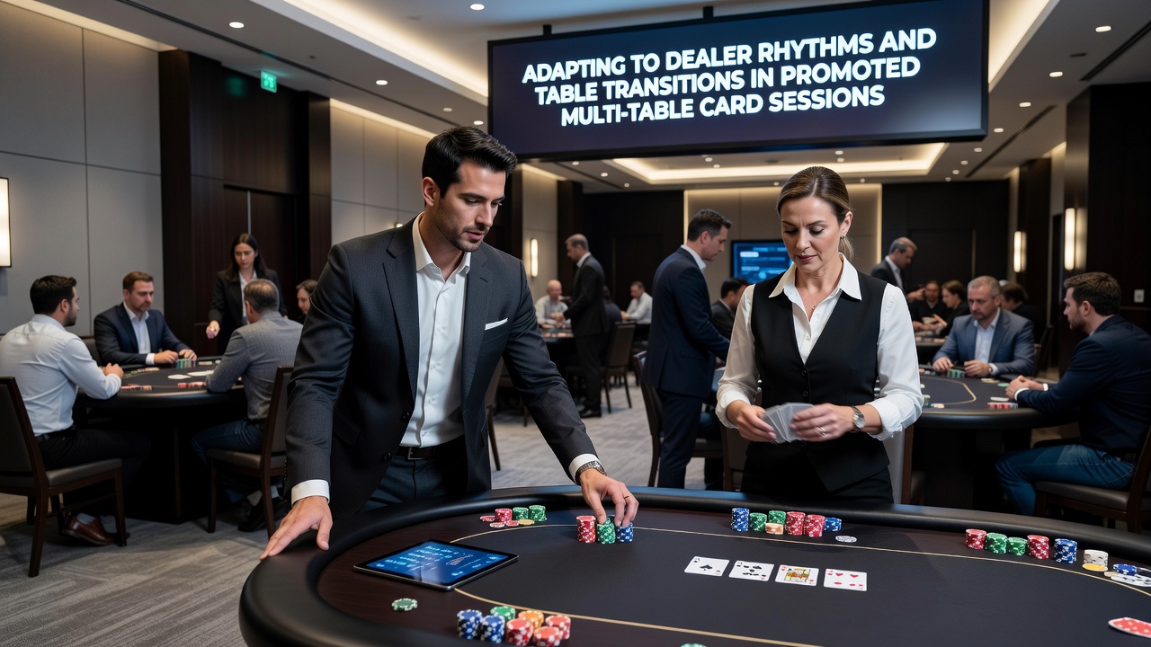 Live-Baccarat-Tische mit mehreren Spielern in einer geförderten Session, die den Wechsel zwischen Tischen und Dealer-Rhythmen zeigen