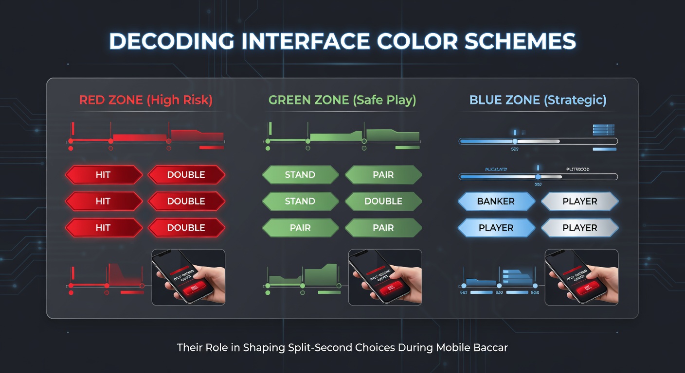 Detailansicht eines mobilen Baccarat-Interfaces mit farbkodierten Fortschrittsanzeigen und Wettanforderungs-Balken