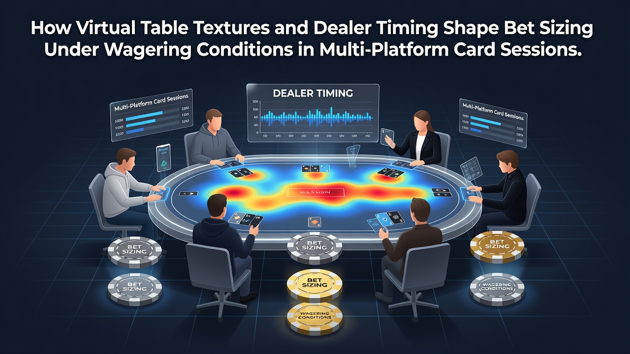 Virtuelle Tischoberflächen mit unterschiedlichen Texturen und Beleuchtungseffekten in Live-Dealer-Umgebungen