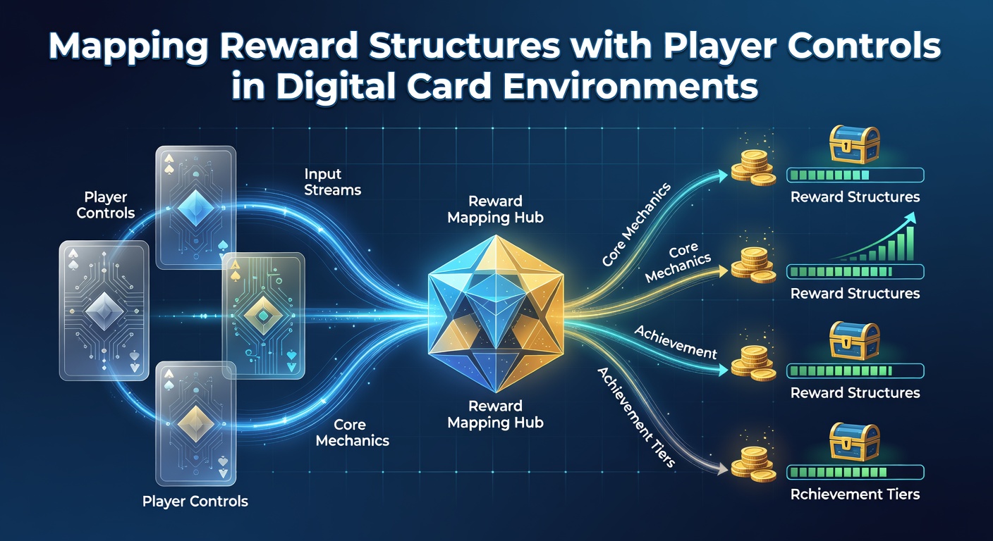 Digitale Kartenoberfläche mit Belohnungsanzeigen und Steuerelementen für Spieler