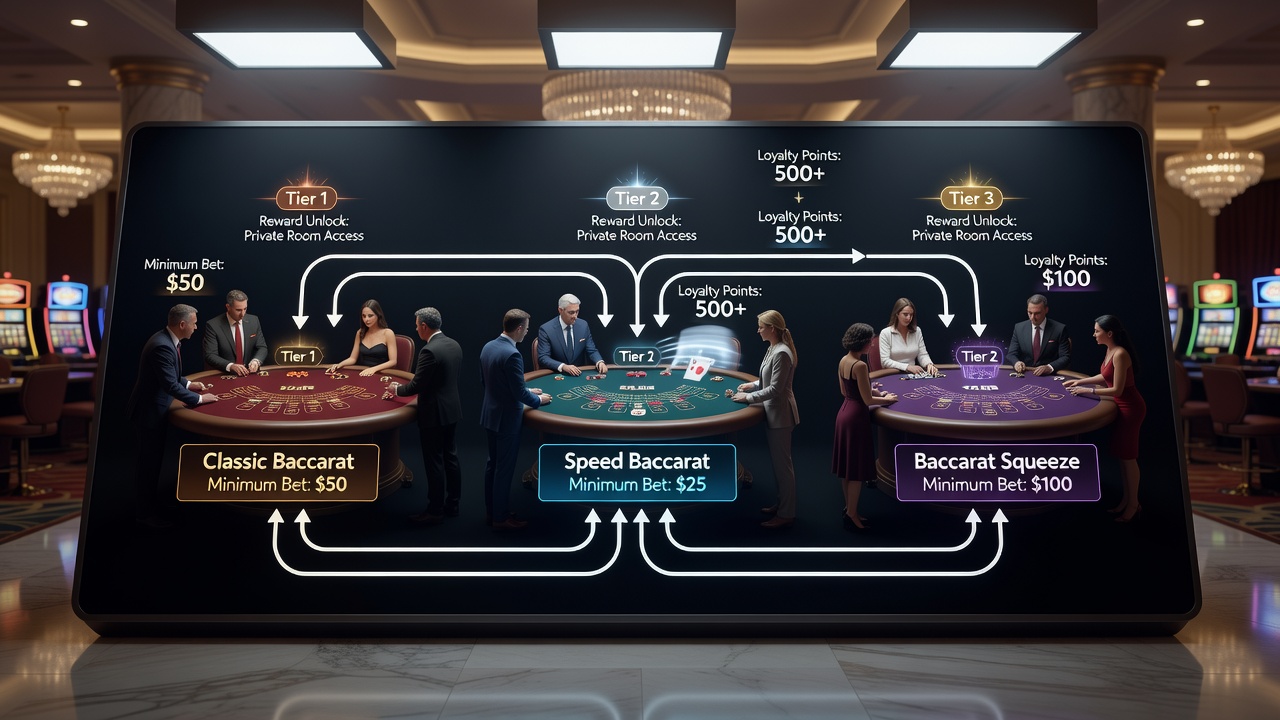 Visualisierung von Loyalty-Belohnungen und Einsatzanpassungen in mobilen Baccarat-Apps mit Spielerfluss-Diagrammen