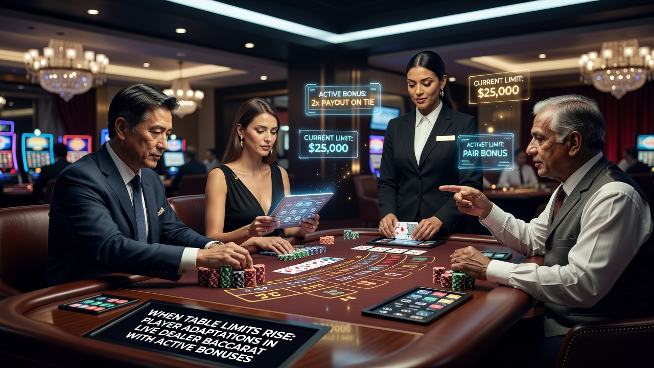 Live-Dealer-Baccarat mit steigenden Limits und Bonusbedingungen